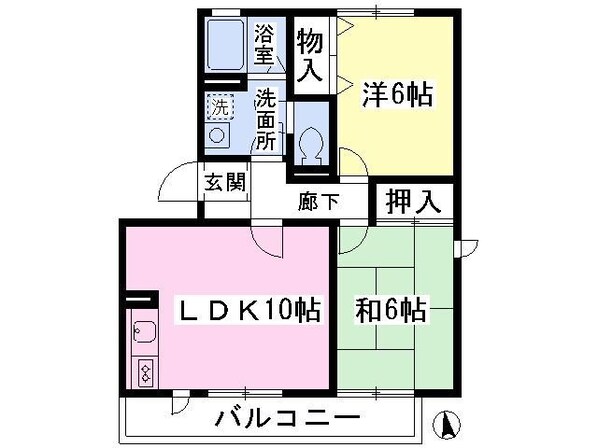 シャルマン明石 Aの物件間取画像